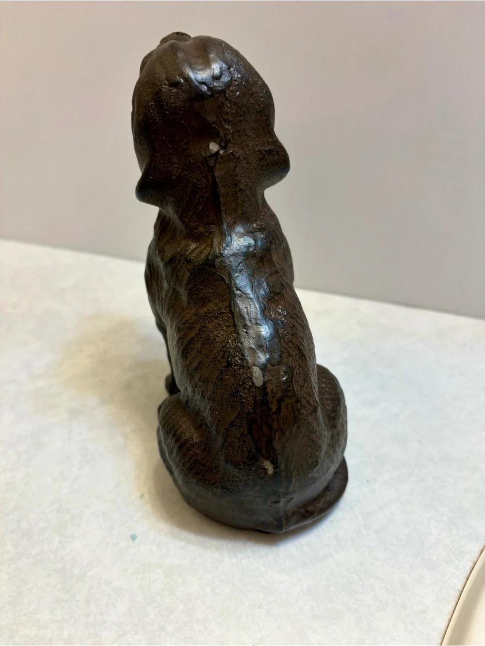 Brown Dog Figurine Cast Iron Decor Doorstop